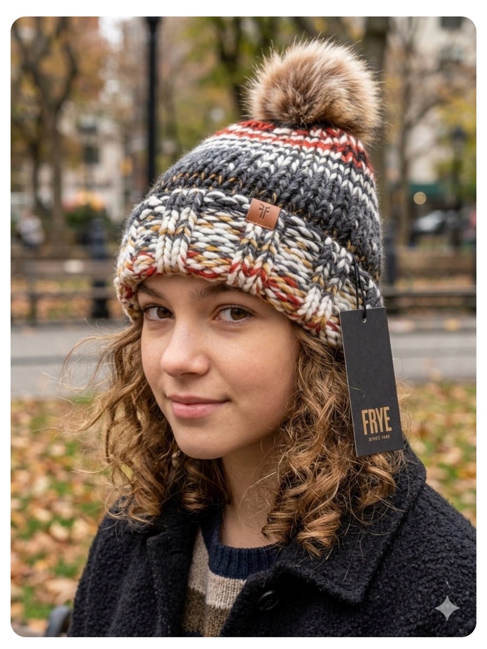 🆕FRYE Pom Winter Hat